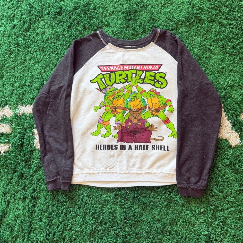 Teenage‎ Mutant Ninja Turtles Nickelodeon Pullover Raglan Sweatshirt XL